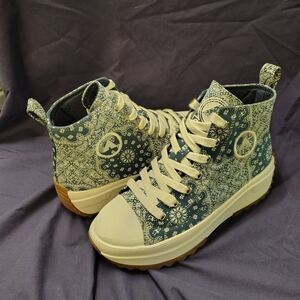 Patterned High-Top Sneakers
